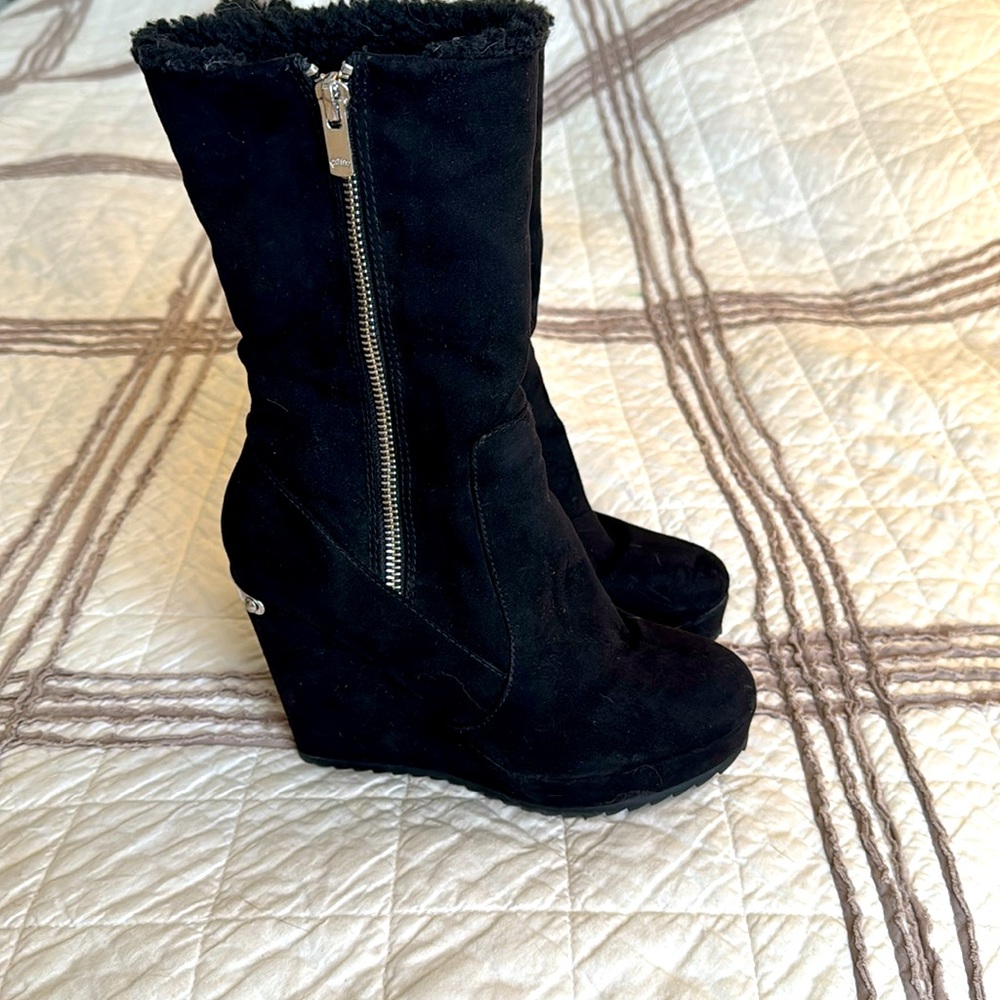 Juicy Couture wedge booties